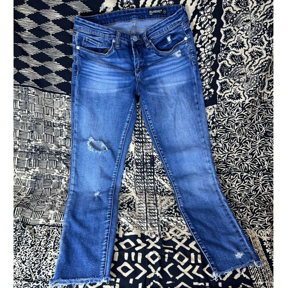 [BLANKNYC] Skinny Jeans Wm's 27 Blue Denim Distressed/Distructed